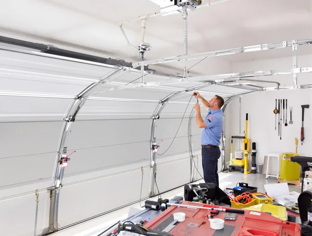 Garage door cable repair service by Pooler Garage Door Repair in Pooler