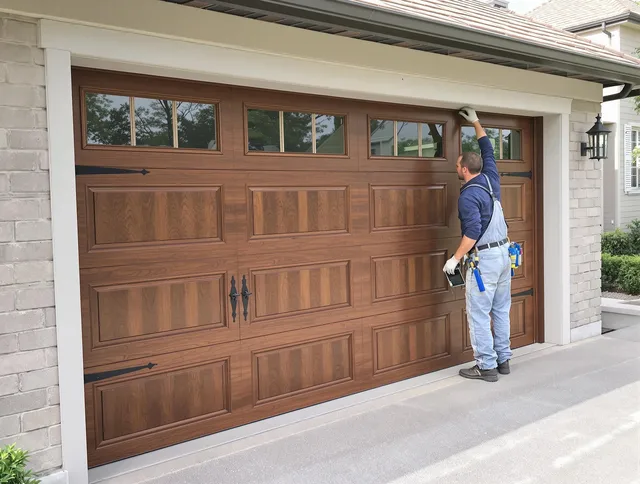 Custom garage door showcase by Pooler Garage Door Repair in Pooler