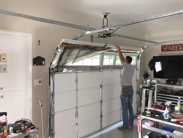 Garage door section replacement by Pooler Garage Door Repair in Pooler